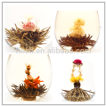 100% hecha a mano de calidad superior de plata chino flor artística floreciente té en 17 diferentes estilos